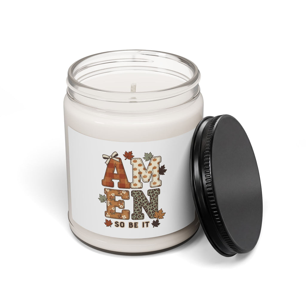 Soy Candle — "AMEN So Be It" Autumn Scented 9oz