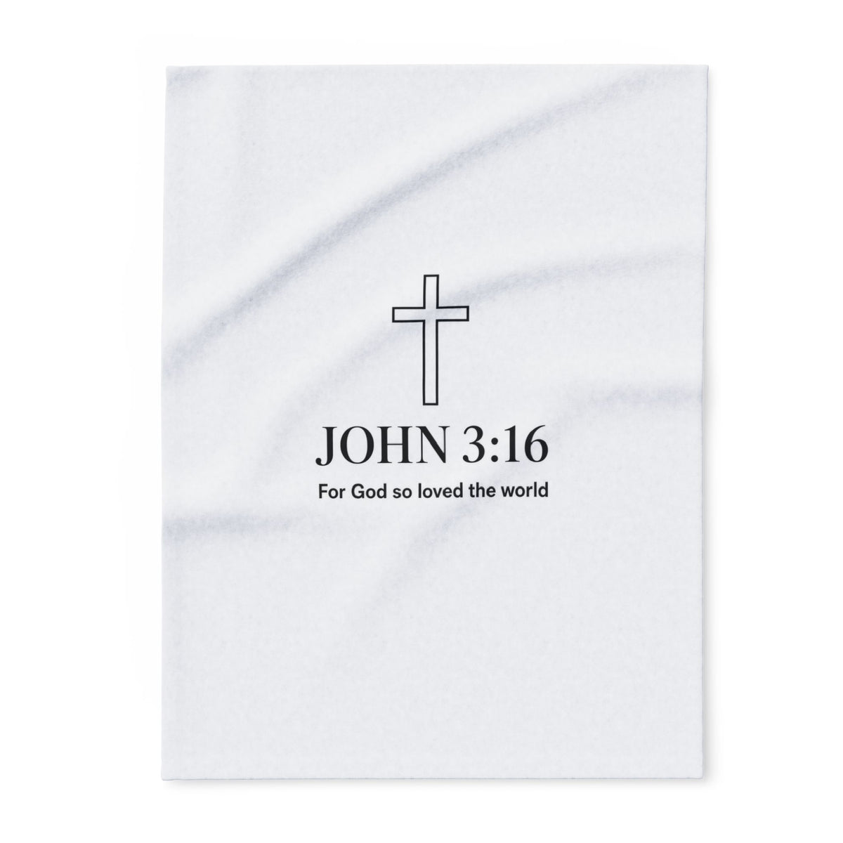 John 3:16 Christian Fleece Blanket – Cross Design, "For God so loved the world"