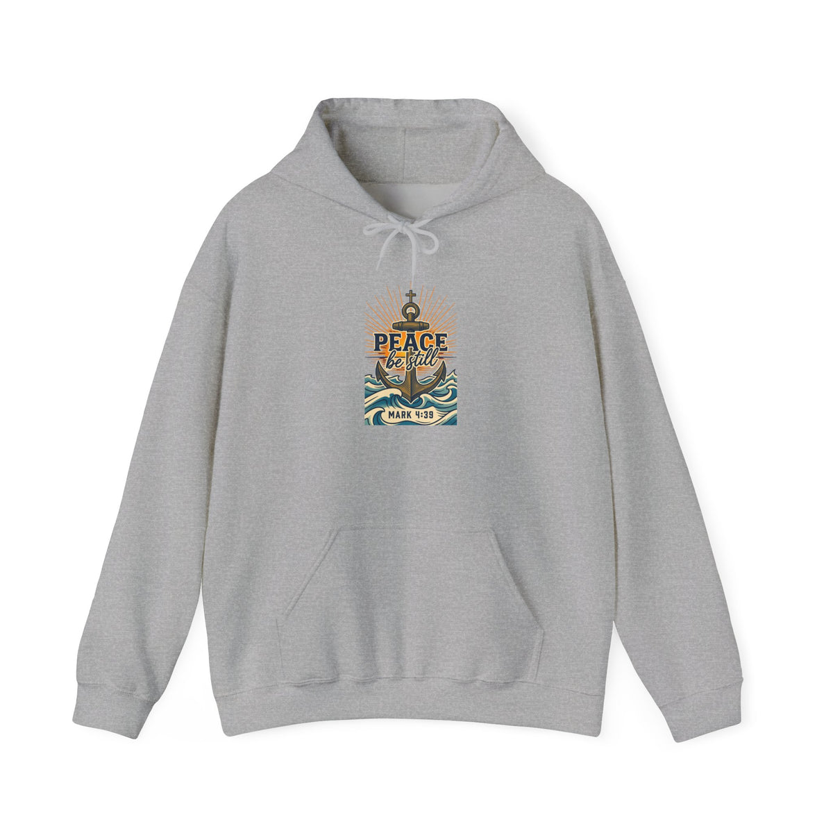 Peace Anchor Hoodie — Vintage Nautical ‘Peace Be Still’ Sweatshirt