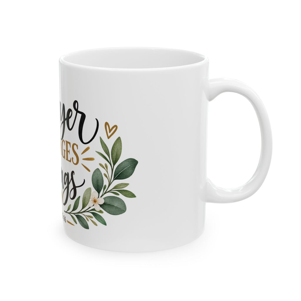 Prayer Changes Things Christian Mug – James 5:16 Faith Coffee Cup – Inspirational Prayer Gift