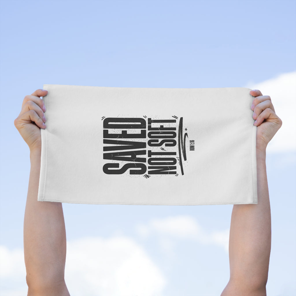 Saved Not Soft Rally Towel – Christian Inspirational Gym & Sports Towel (11x18)
