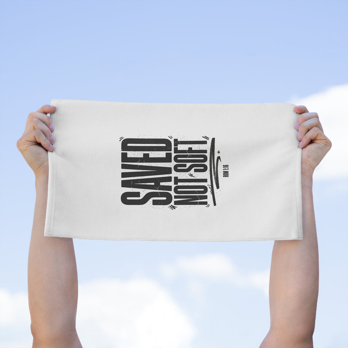 Saved Not Soft Rally Towel – Christian Inspirational Gym & Sports Towel (11x18)