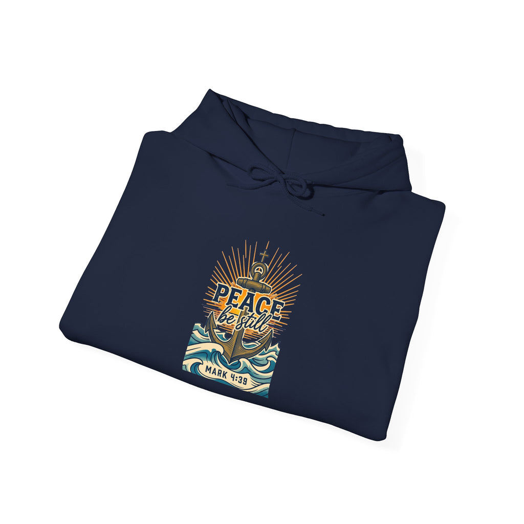 Peace Anchor Hoodie — Vintage Nautical ‘Peace Be Still’ Sweatshirt