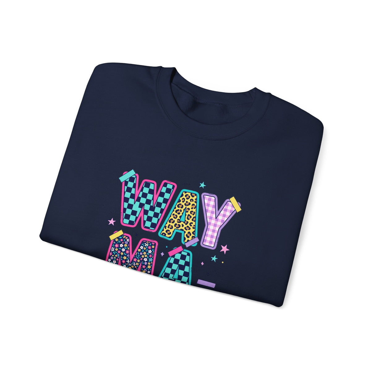 Waymaker Crewneck Sweatshirt — Colorful Retro Graphic "WAYMAKER" Pullover
