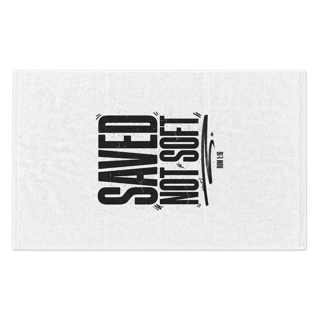 Saved Not Soft Rally Towel – Christian Inspirational Gym & Sports Towel (11x18)