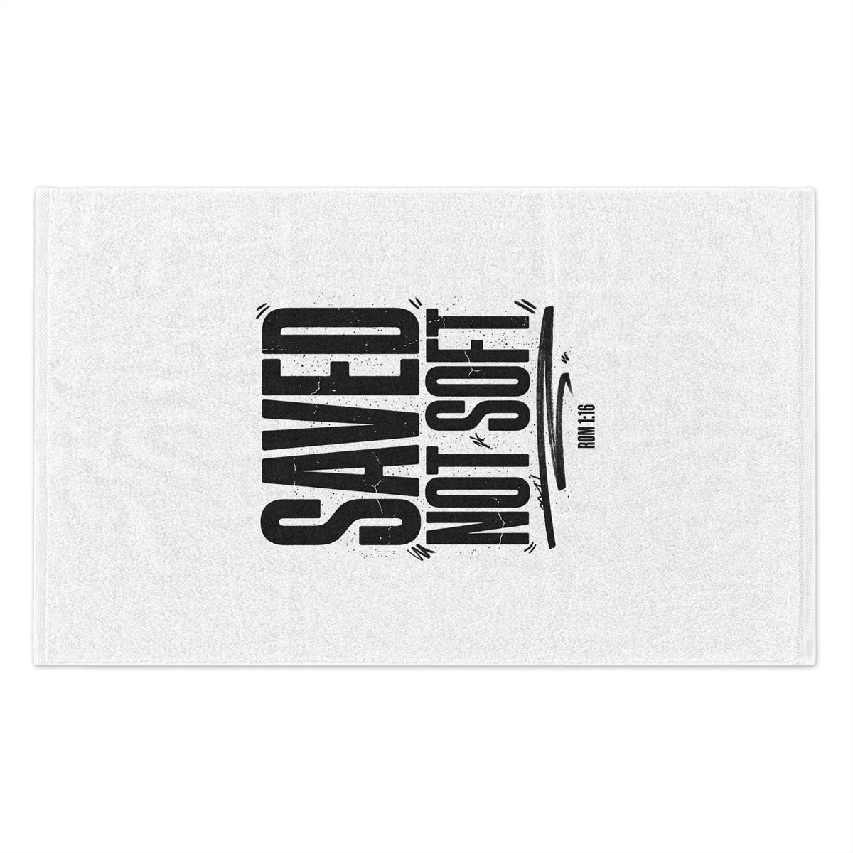 Saved Not Soft Rally Towel – Christian Inspirational Gym & Sports Towel (11x18)