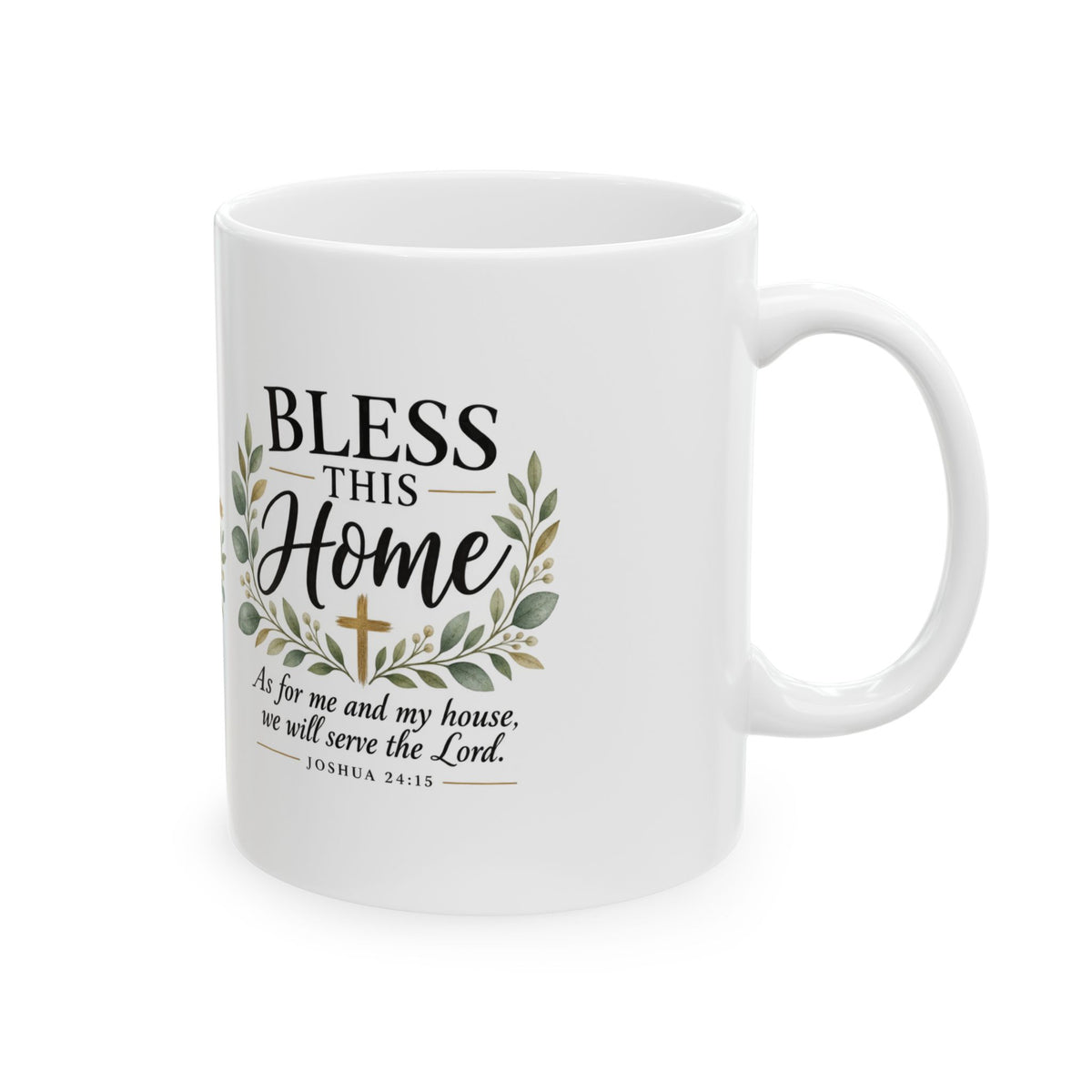 Segen Sie dieses Heim christliche Kaffeetasse – Josua 24,15 Einweihungsgeschenk, 325 ml
