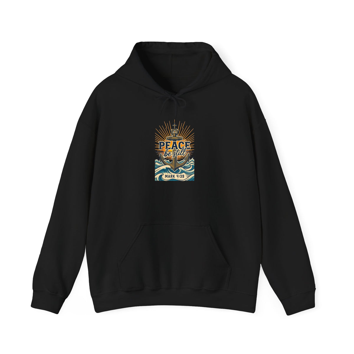 Peace Anchor Hoodie — Vintage Nautical ‘Peace Be Still’ Sweatshirt