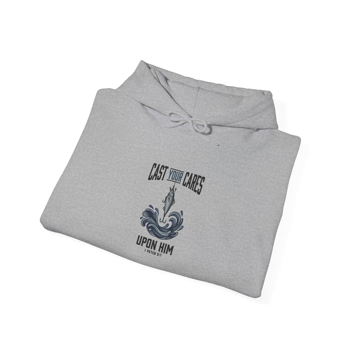 Cast Your Cares Hoodie | Christian Men’s Faith Apparel, Scripture Verse