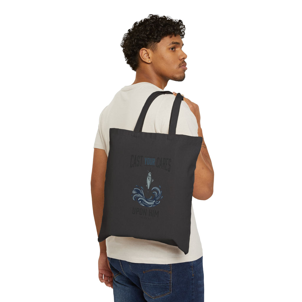 Cast Your Cares Upon Him Tote | Christian faith scripture, Psalm 55 design