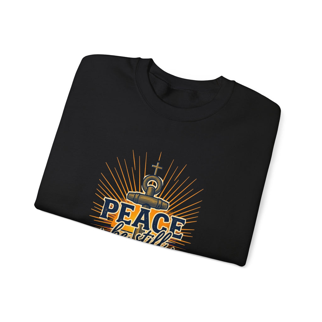 Peace Be Still Anchor Sweatshirt – Mark 4:39 Christian Crewneck