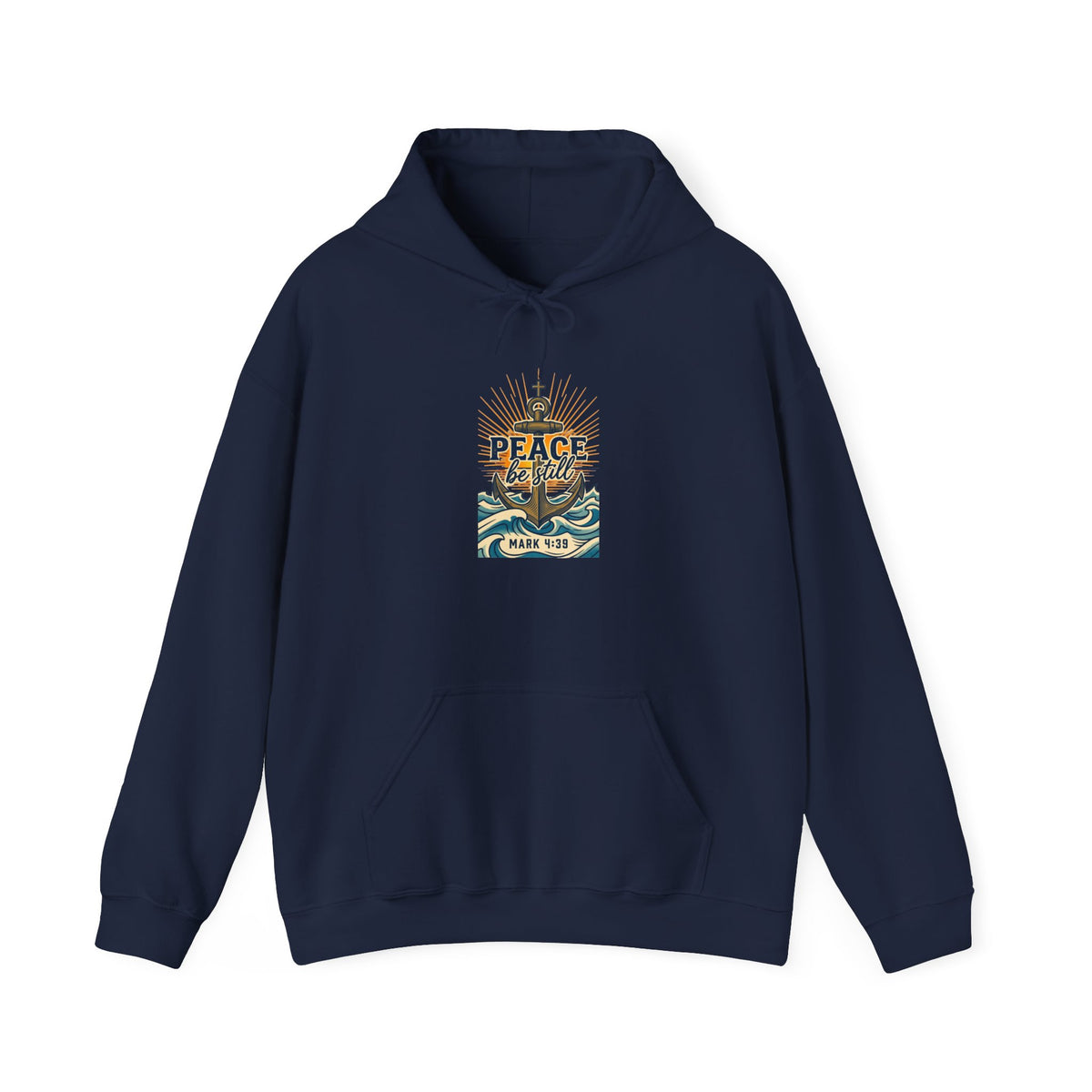 Peace Anchor Hoodie — Vintage Nautical ‘Peace Be Still’ Sweatshirt