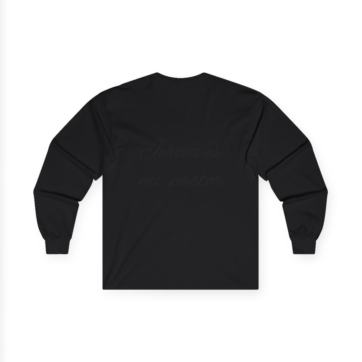 Christian Fish Long Sleeve Tee — Small Gold Ichthys Chest Logo