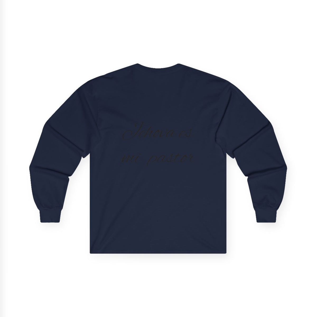 Christian Fish Long Sleeve Tee — Small Gold Ichthys Chest Logo