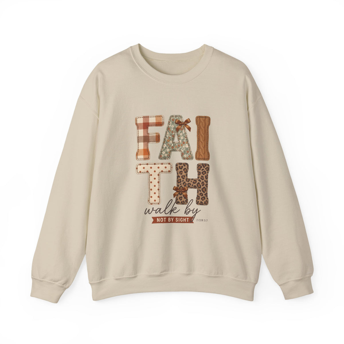 Faith Walk Crewneck Sweatshirt – "Walk by Faith" Christian Pullover