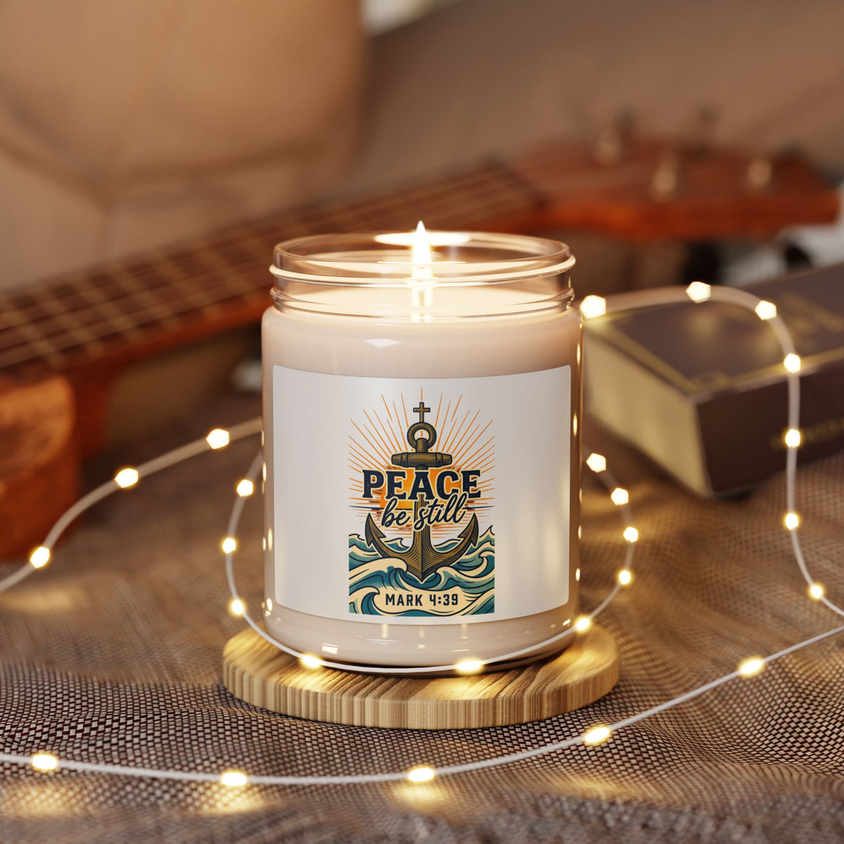 Peace Be Still Anchor Candle | Soy Candle, Christian Scripture (Mark 4:39)