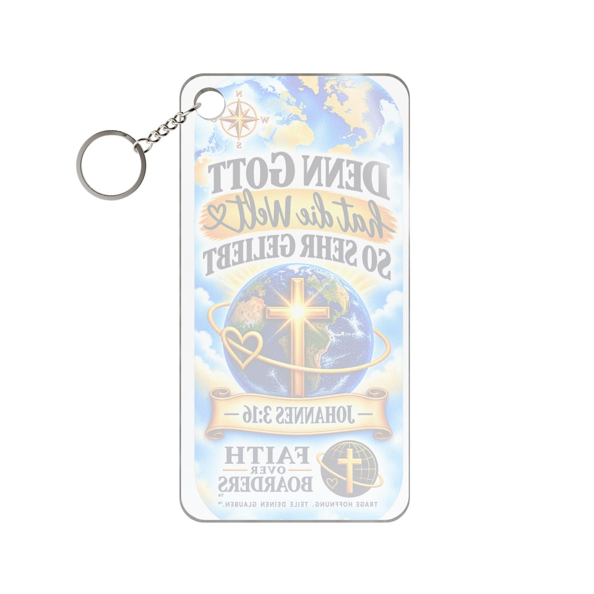 Christian Keychain John 3:16 – For God So Loved The World – German