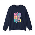 Crewneck Sweatshirt — "Godfidence" Colorful Retro Graphic