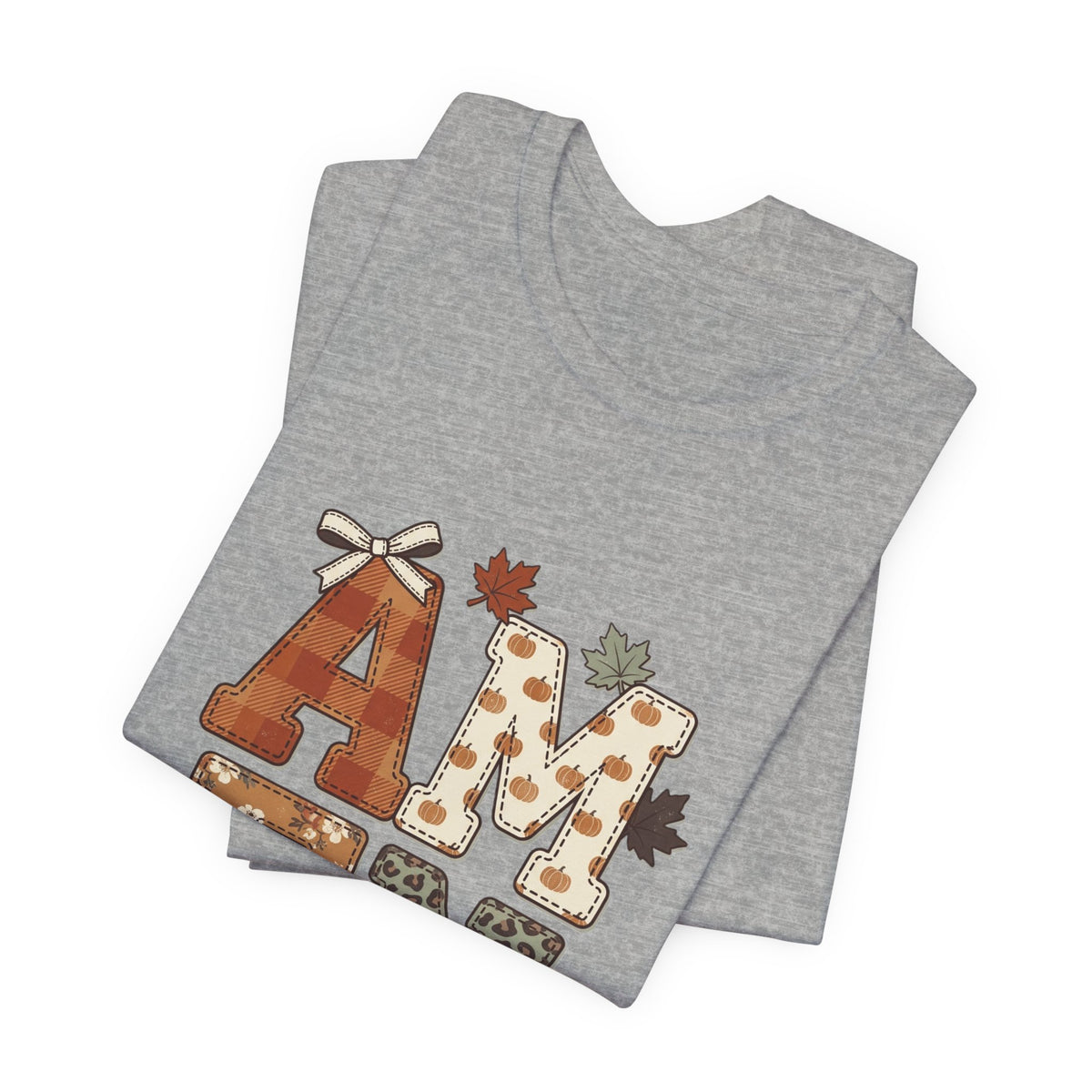 Amen Fall Graphic Tee — "AMEN So Be It" Autumn Leaves Shirt