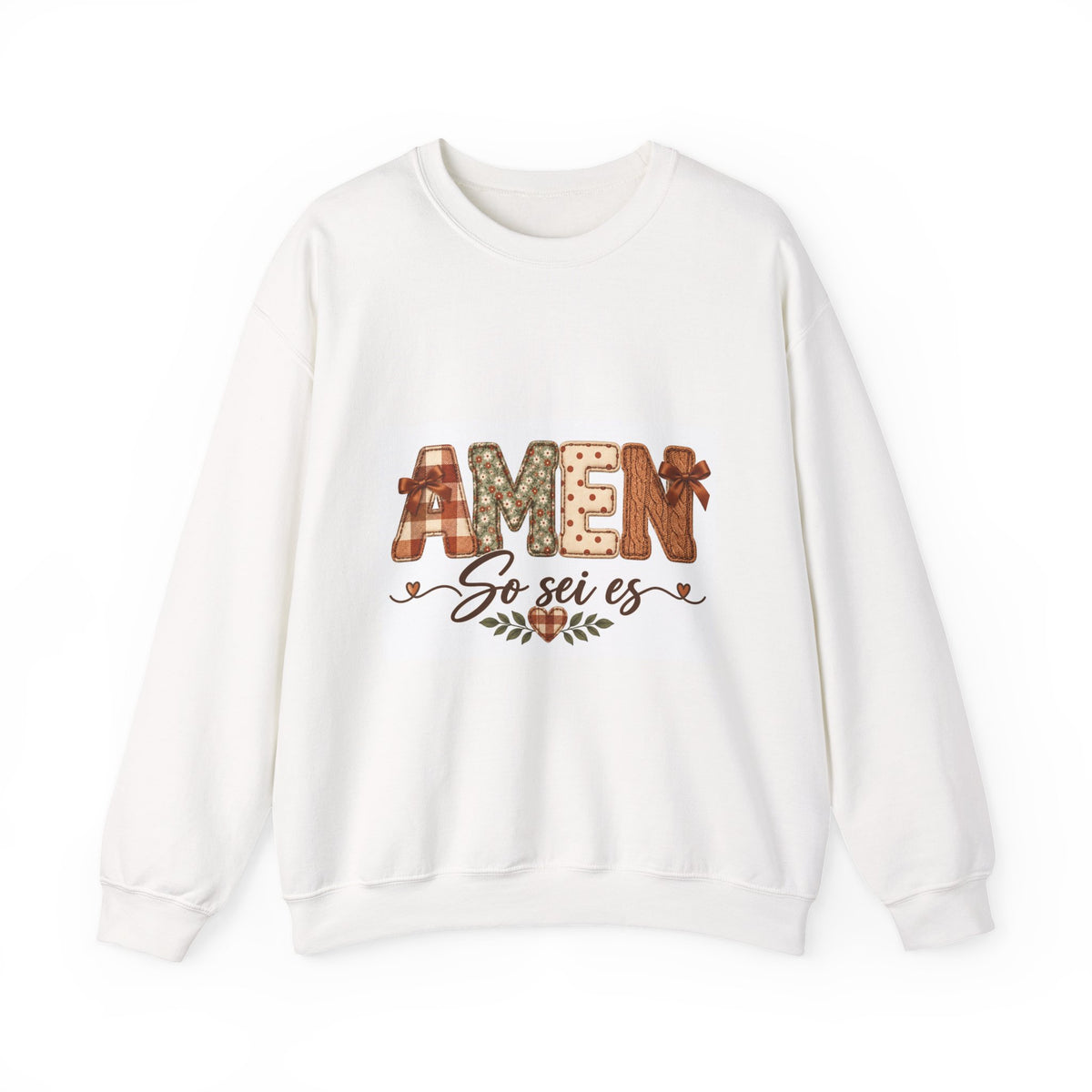 Amen So Sei Es Sweatshirt — Faith-Inspired Crewneck for Christians