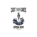 Cast Your Cares Upon Him Sticker | Christian Fish, Scripture 1 Peter 5:7