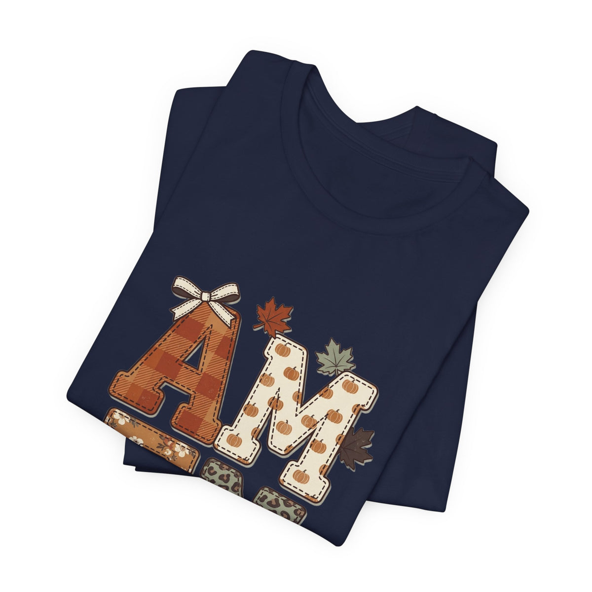 Amen Fall Graphic Tee — "AMEN So Be It" Autumn Leaves Shirt