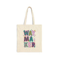 Waymaker Colorful Graphic Tote Bag — Inspirational Bible Verse Gift Tote