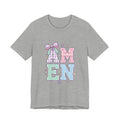 AMEN pastel rainbow scripture tee | Christian faith shirt